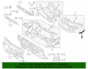 Left windshield wiper seal for Mazda CX-5 13-16