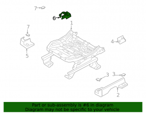 Black rear right driver's seat runner trim for Ford Escape MK4 20-25, with plugs