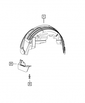Rear right fender liner Dodge Journey 11-
