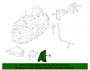 Engine mount bracket left Nissan Leaf 13-17