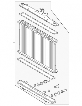 Water cooling radiator Toyota Sienna 11-16 2.7, 3.5
