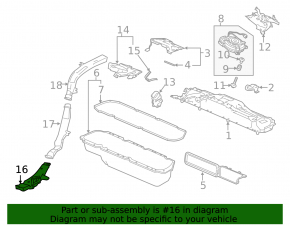 Air duct cooling VVB rear right Honda Accord 18-22 first