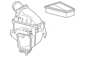Air filter housing Mercedes CLA 250 14-19