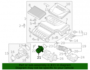 Air flow meter Kia Niro 23- HEV, PHEV with housing