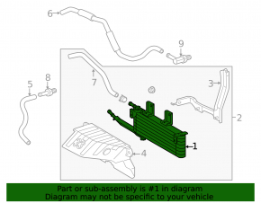 Lexus RX350 10-15 bare transmission cooling radiator