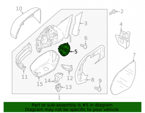 Left side mirror motor on VW Atlas 18-25 without memory