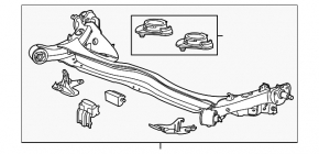Honda CRZ 11-15 rear beam assembly