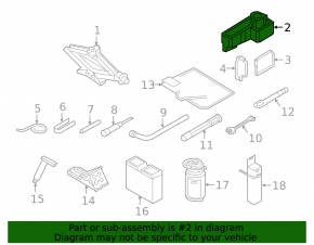 Trunk tray for tools Audi Q7 16-