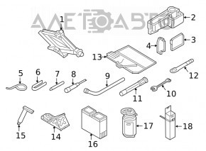 Trunk tray for tools Audi Q7 16-