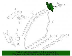 Left upper center pillar trim for BMW 335i e92 07-13 for cleaning