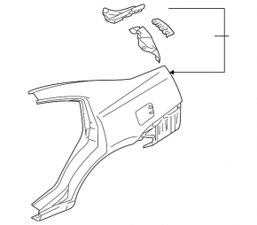 Mitsubishi Galant 04-07 rear right quarter wing