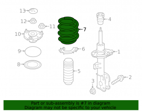Front left spring Kia Sorento 16-20 3.3 AWD