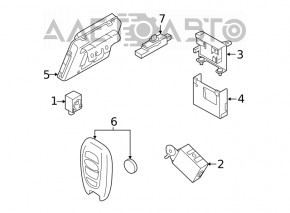 Key Subaru Forester 19-24 SK 4 buttons