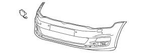 Bare front bumper VW Golf 18-21 without parking sensors, without washers