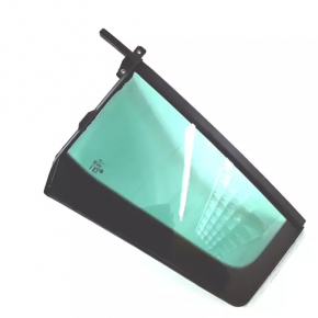 Door glass triangle rear left VW Tiguan 09-17 green tint, scratch, broken fastener