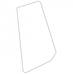 Door glass triangle rear left VW Tiguan 09-17 green tint, scratch, broken fastener