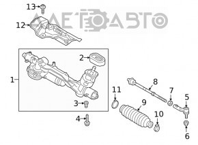 Steering rod right VW Tiguan 18-24 CTR