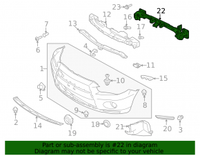 Mitsubishi Outlander 2007-2013 Front Bumper Reinforcement