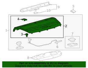 Rear shelf Toyota Avalon 13-18 gray