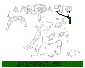 Seal on the body of the trunk door left Lexus RX350 RX450h 10-15