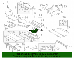 Left trunk pocket for Lexus RX300 RX330 RX350 RX400h 04-08