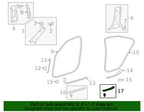 Door sill outer rear left Lexus ES350 07-12