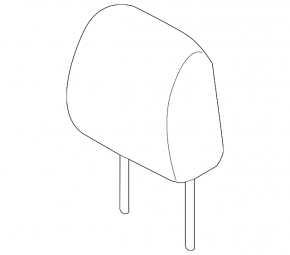 Headrest front left Lexus ES300h ES350 13-18 leather, beige, dry-cleanable, dented