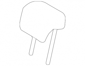 Lexus NX200t NX300h 15-17 2nd row headrest, beige leather, Base