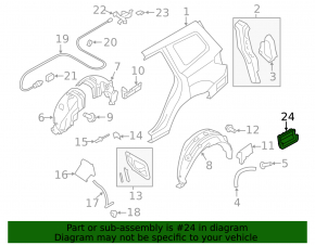 Right ventilation shield Subaru Forester 2013 SH