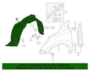 Front left mudguard Honda CRV 17-22 TW