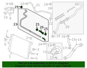 Audi Q7 4L 10-15 Cooling Return Hose with Tee