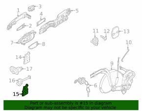 Upper front right door hinge for Infiniti G25 G35 G37 4d 06-14