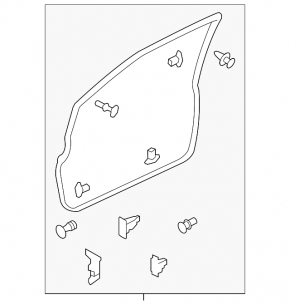 Front right door seal for Nissan Leaf 11-12
