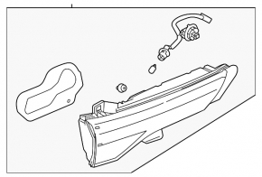 Mitsubishi Outlander 22-25 right inner tailgate light