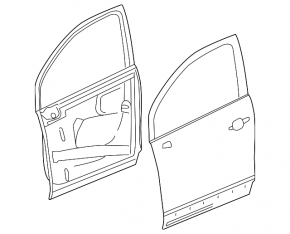 Door bare front right GMC Terrain 18-