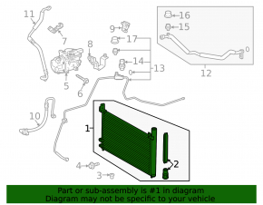 Lexus CT200h 11-17 air conditioner condenser radiator