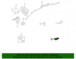 Left door airbag sensor for Toyota Prius 2006.