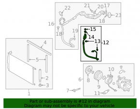 Air conditioner tube condenser-compressor Hyundai Elantra AD 19-20 2.0