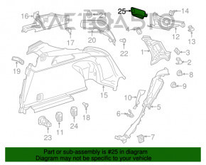 Trunk light lamp left Mercedes GLC 16-22 beige