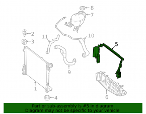Upper radiator deflector Mercedes GLK-class X204 13-15 2.1d, 3.5
