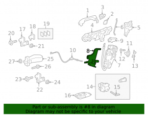 Front left door lock bracket for Mercedes X247 GLB 20-26