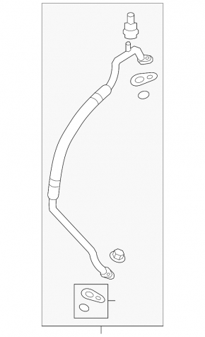 Air conditioning pipe rear row Ford Explorer 13-19 sport