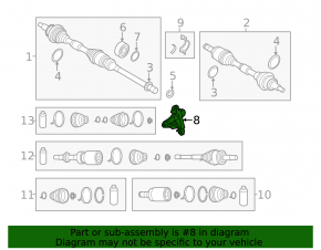 Intermediate shaft bracket Mazda 3 19- 2.5 automatic transmission