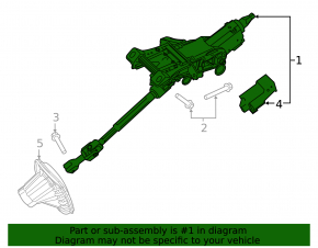 Ford Edge 15-24 Steering Column with Gimbal and Active Steering