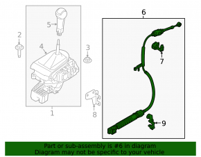 Gearbox cable Ford Mustang mk6 15-23