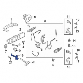 Front right door limiter Ford Explorer 20-