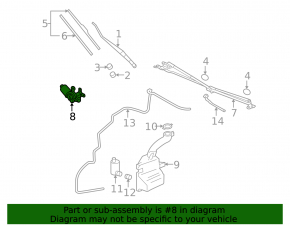 Mitsubishi Galant 04-12 Windshield Wiper Motor