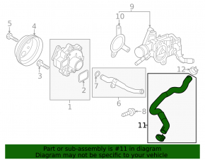 Left cooling pipe Mazda 3 19-23 2.5 Mexico built, second