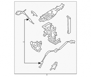 Lincoln Corsair 20-26 rear left door lock