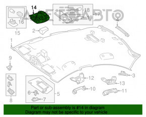 Front Ceiling Light Mercedes CLA 14-19